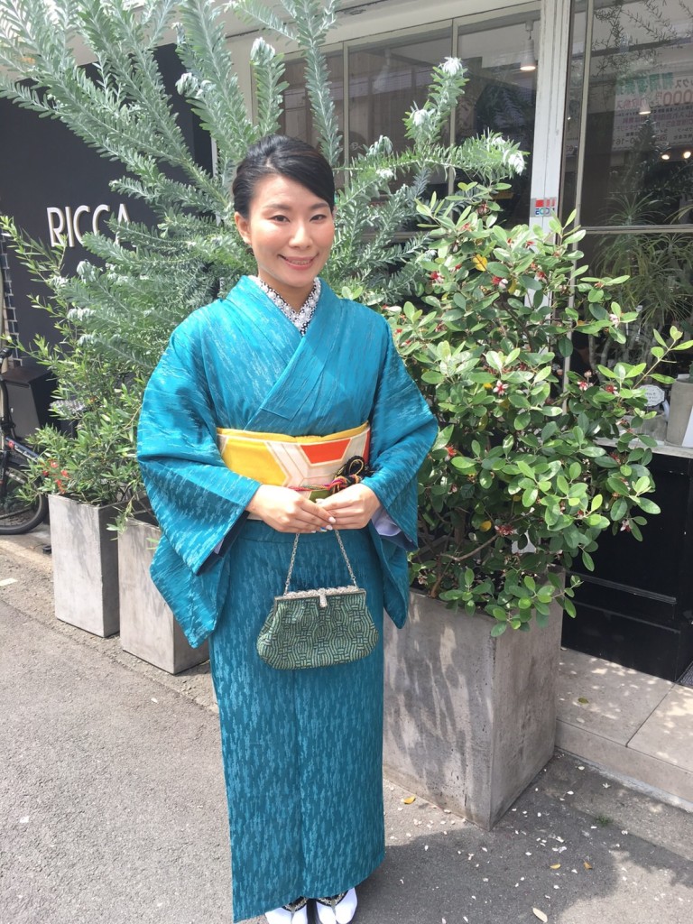 〈ターコイズラメ膨れ＊着付け、ヘアセットメイク〉