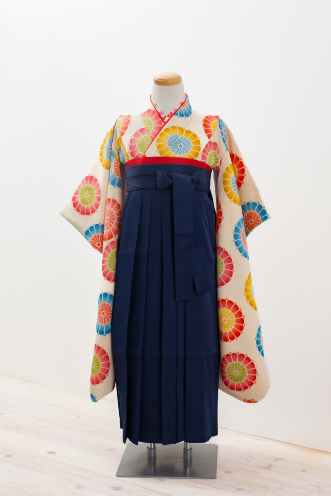 クリーム地花柄