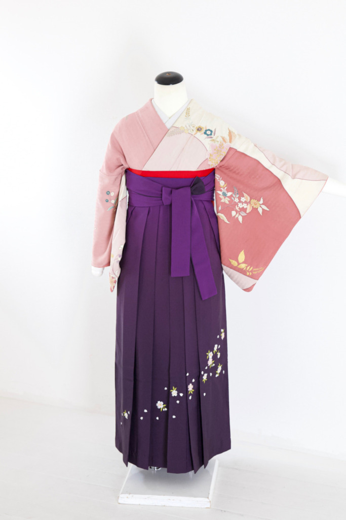 ピンク地洋花訪問着（B）