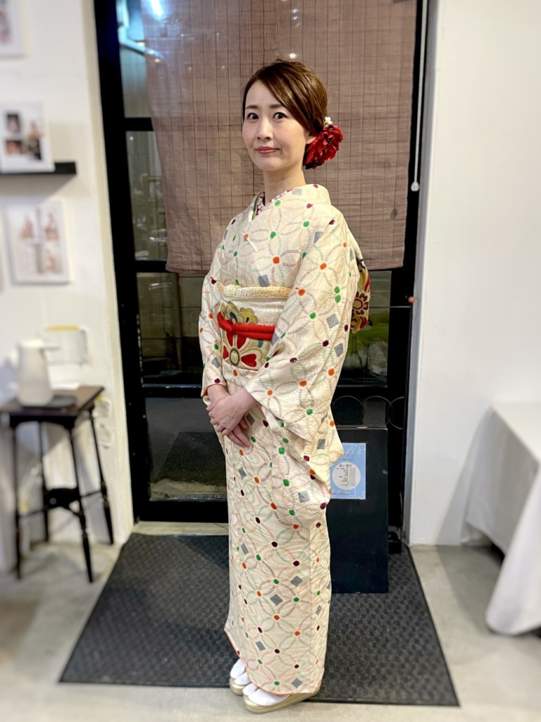 ＜レンタルきもの＞イベントへ　小紋