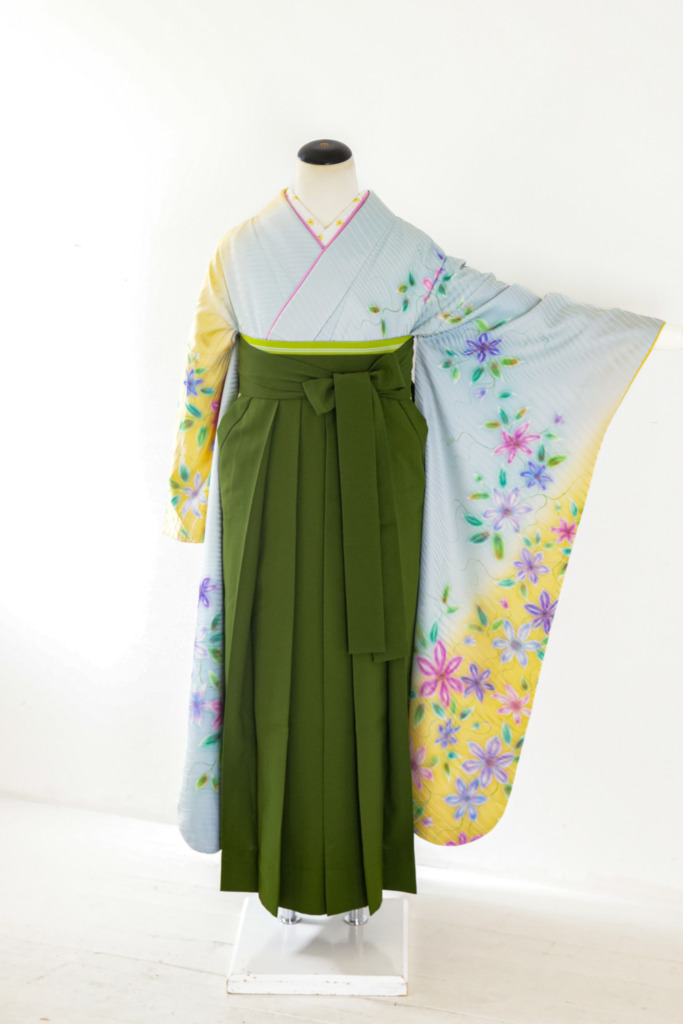 水色クレマチス振袖