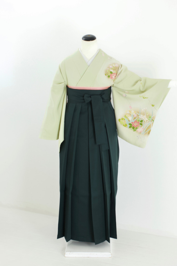 薄グリーンフラワーガーデン訪問着